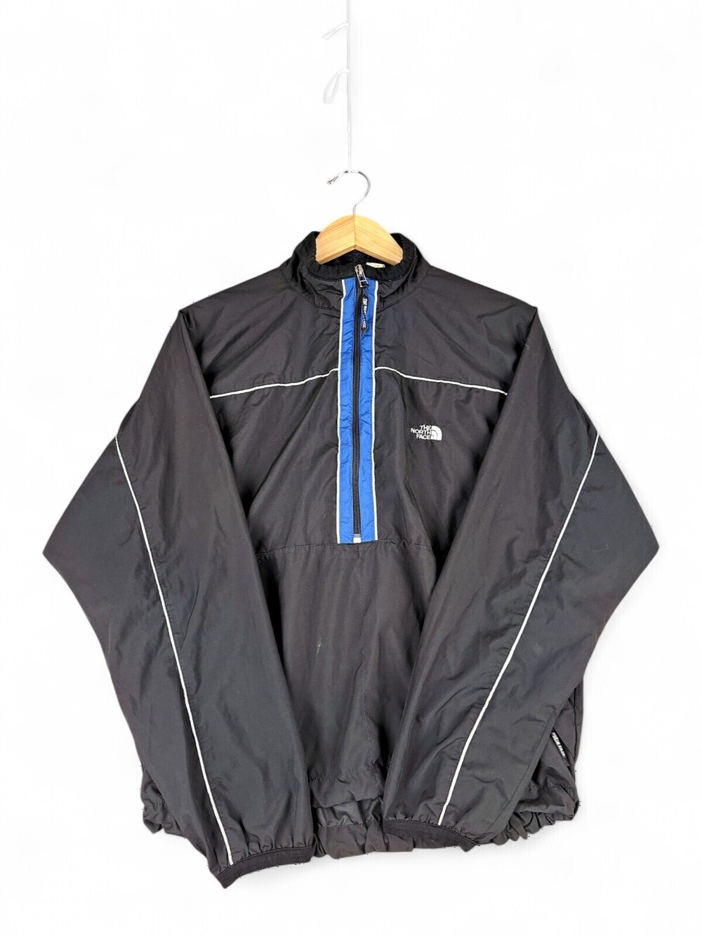 The North Face Men's Windbreaker Black Half-Zip Size M